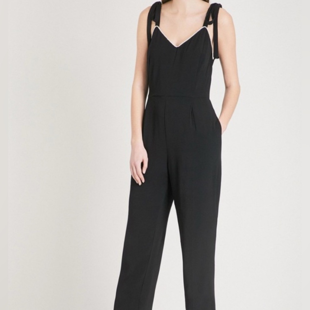 SANDRO ELLANDE JUMPSUIT WITH BEADED V NECK - Picture 5 of 13